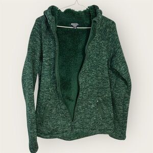 Mountain Warehouse Sherpa Lined Full Zip Hoodie In Green - Size 8